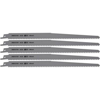 Reciprocating Saw Blade Clean Wood 250mm Hcs 6Tpi Pack Of 5 By Ufixt from B&Q
