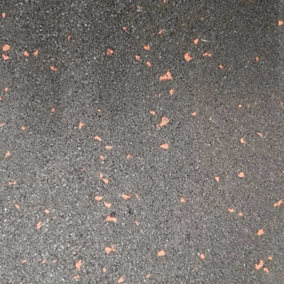 B&Q -  Rubber Crumb Gym Floor Tiles10mm1M X 1MOrange FleckHeavy Duty Rubber Mat