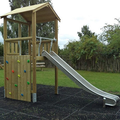 Playground Rubber Safety Grass Mat1.5M X 1M X 22mmFor Children's SwingsSlidesTrampolines from B&Q