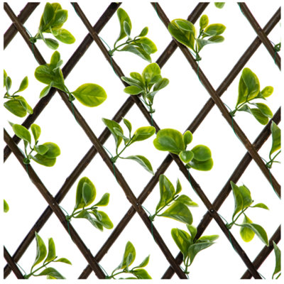 Expanding Wooden Trellis Privacy Screen200Cm X 100CmGarden Balcony FenceJade from B&Q