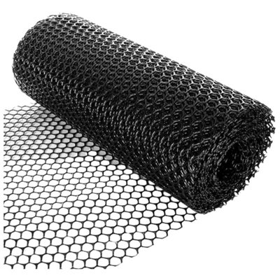 Grass Reinforcement Protection Mesh Roll Heavy Duty 460Gsm Flexible Black PlasticFor Car ParkingPathsPlayground 1M X 50M from B&Q