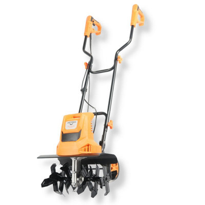 Lazy Tools 1500W Electric Soil Tiller 400mm Working Width220mm Depth Garden Cultivator Rotavator6 Steel Blade Couples 400Rpm10M Cable from B&Q