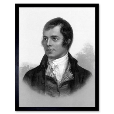 Artery8 The Bard Robert Burns Ayr Scotland 12X16" Framed Wall Art Print from B&Q