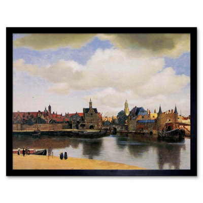 Artery8 Johannes Vermeer View Of Delft Old Master Painting Framed Wall Art Print from B&Q