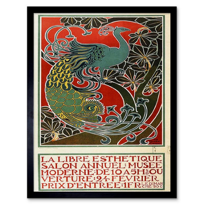 Artery8 Exhibition Cultural Free Annual Belgium Vintage 12X16" Framed Wall Art Print from B&Q