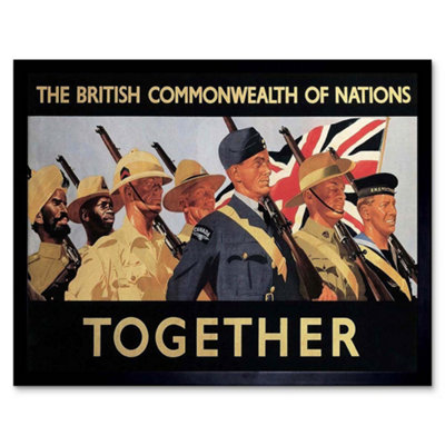 Artery8 War British Commonwealth Empire Ww2 Soldier Military Uk Framed Wall Art Print from B&Q