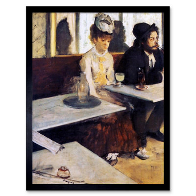 Artery8 Edgar Degas The Absinthe Drinker 1876 Old Master Framed Wall Art Print from B&Q