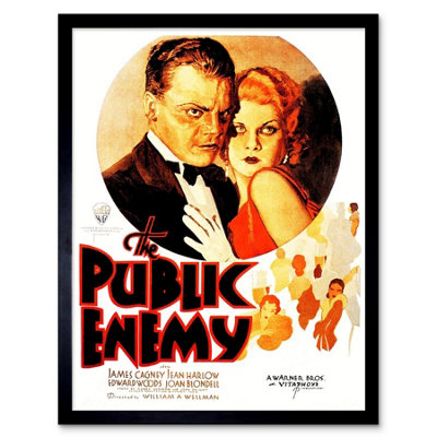 Artery8 Movie Film James Cagney Crime Drama Harlow Usa Framed Wall Art Print from B&Q