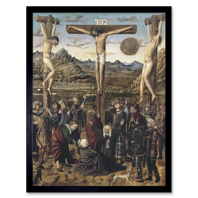 Artery8 Religious Jesus Crucifixion Valenciano Christian Classical Framed Wall Art Print