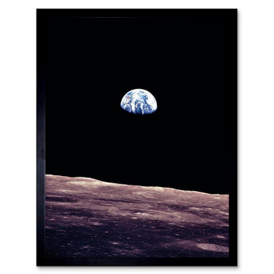 Artery8 Nasa Space Planet Earth Lunar Surface Moon Framed Wall Art Print from B&Q