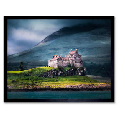 Artery8 Duart Castle Scotland Isle Mull Home Decor 12X16" Framed Wall Art Print from B&Q