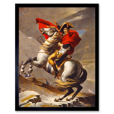 B&Q -  Napoleon Bonaparte Emperor France Alps Horse Framed Wall Art Print