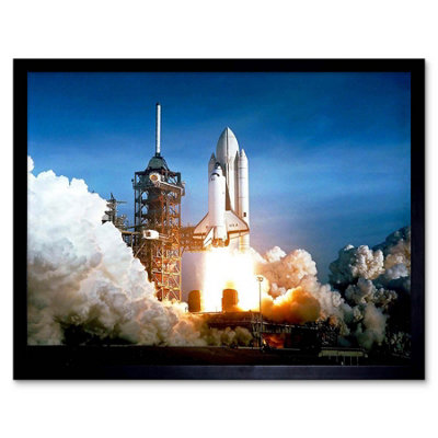 B&Q -  Space 1981 Shuttle Launch Number One Columbia Nasa Framed Wall Art Print