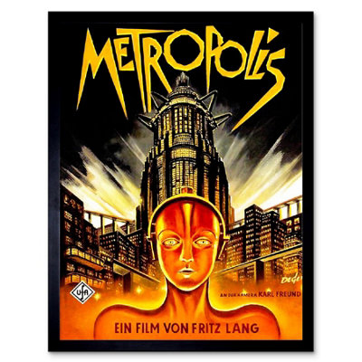 Artery8 Vintage Film Movie Metropolis 1927 Sci Fi Future Framed Wall Art Print from B&Q