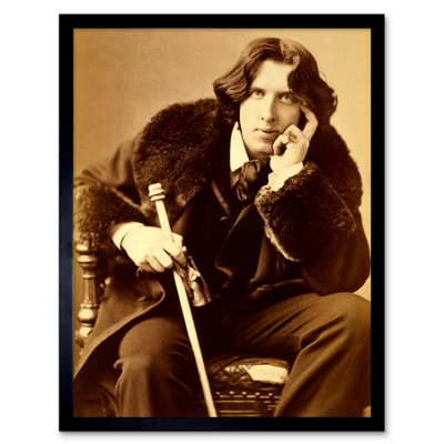 B&Q -  Vintage Oscar Wilde Poet Playwright Legend Irish Framed Wall Art Print
