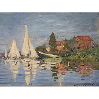Artery8 Unframed Wall Art Claude Monet Regattas At Argenteuil12X16 Inch from B&Q