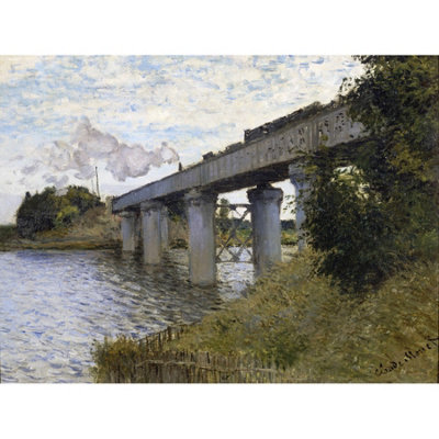 Artery8 Unframed Wall Art Claude Monet The Railroad Bridge In Argenteuil12X16 Inch from B&Q