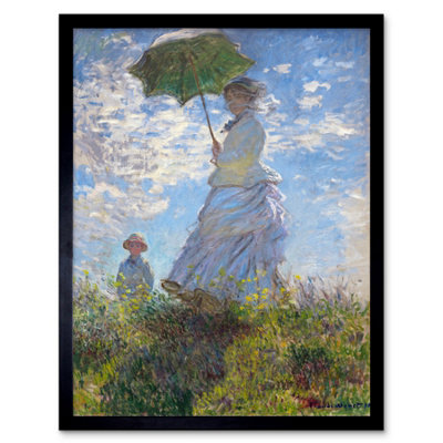 Artery8 Claude Monet Woman A Parasol Madame Monet Framed Wall Art Print from B&Q