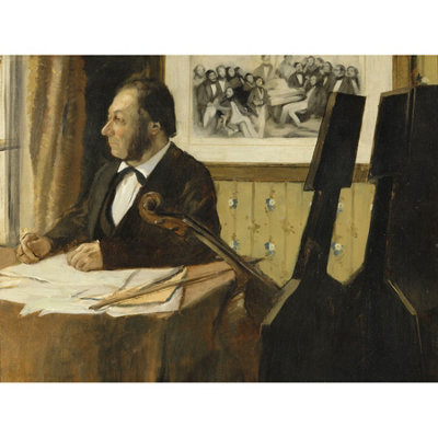 B&Q -  Unframed Wall Art Edgar Degas The Cellist Pilet12X16 Inch