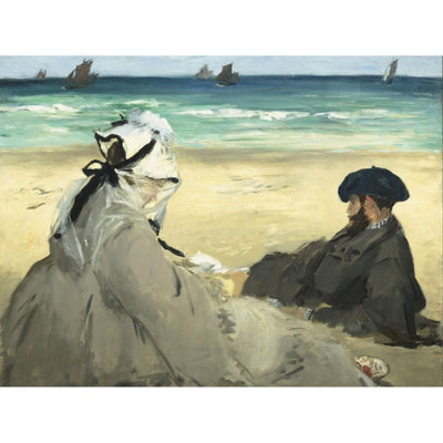 Artery8 Unframed Wall Art Edouard Manet On The Beach12X16 Inch from B&Q