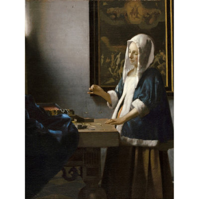 Artery8 Unframed Wall Art Johannes Vermeer Woman Holding A Balance12X16 Inch from B&Q