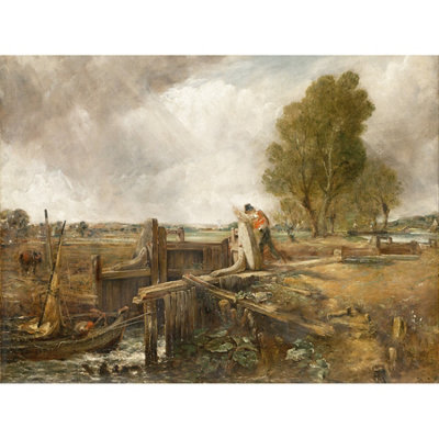 Artery8 Unframed Wall Art John Constable Study Of A Boat Passing A Lock12X16 Inch from B&Q