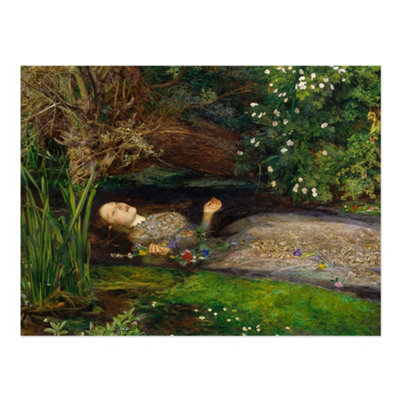 Artery8 Unframed Wall Art John Everett Millais Ophelia Cropped12X16 Inch from B&Q