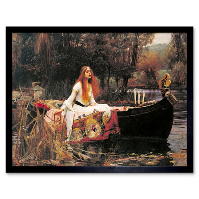 Artery8 John William Waterhouse The Lady Of Shalott Edit 12X16" Framed Wall Art Print from B&Q
