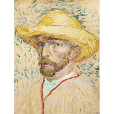 Artery8 Unframed Wall Art Vincent Van Gogh Self Portrait With Straw Hat12X16 Inch