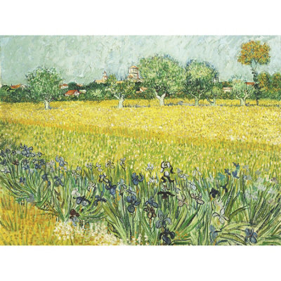 Artery8 Unframed Wall Art Vincent Van Gogh Veld Met Bloemen Bij Arles12X16 Inch from B&Q