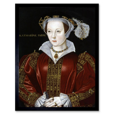 B&Q -  Scrots Catherine Parr Painting Home Decor 12X16" Framed Wall Art Print