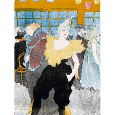 Artery8 Unframed Wall Art Toulouse-Lautrec Clowness Moulin Rouge12X16 Inch