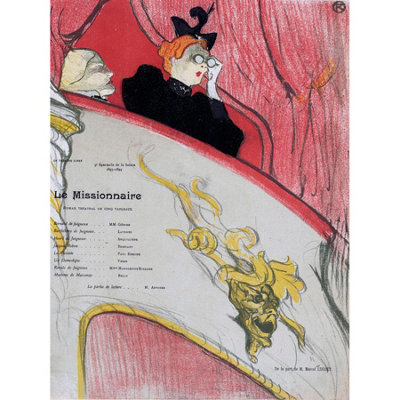 Artery8 Unframed Wall Art Toulouse-Lautrec Theatre Program La Missionaire Paris12X16 Inch from B&Q