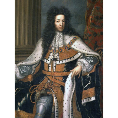 Artery8 Unframed Wall Art Wissing Portrait King William Iii England Orange Painting12X16 Inch from B&Q