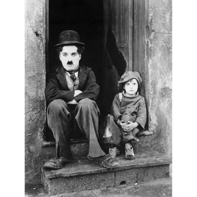 Artery8 Unframed Wall Art Silent Movie Still Charlie Chaplin The Kid Photo12X16 Inch from B&Q