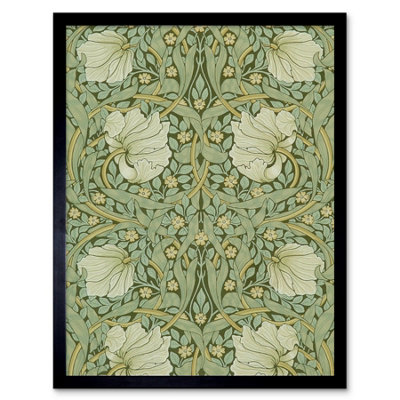 Artery8 William Morris Pimpernel Arts Craft Design 12X16" Framed Wall Art Print from B&Q