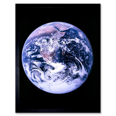 Artery8 Space Nasa Earth Apollo 17 Blue Marble Photograph Framed Wall Art Print from B&Q