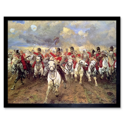 B&Q -  Thompson Scotland Forever Battle Waterloo Painting Framed Wall Art Print