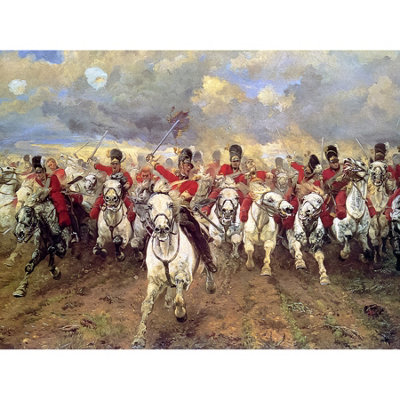 B&Q -  Unframed Wall Art Thompson Scotland Forever Battle Waterloo Painting12X16 Inch