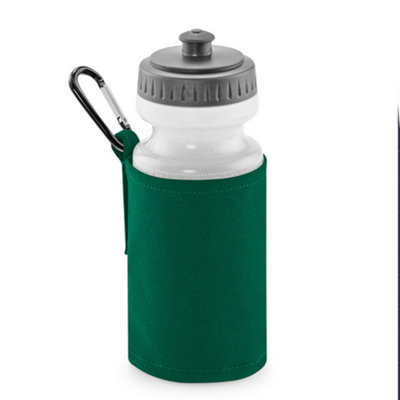  - Quadra Water Bottle And Fabric Sleeve Holder (Pack Of 2) Bottle Green (One Size)