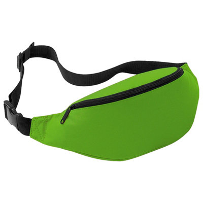  - Bagbase Adjustable Belt Bag (2.5 Litres) (Pack Of 2) Lime (One Size)