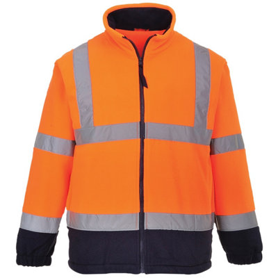 Portwest Mens Lined Hi Vis Fleece Jacket (Pack Of 2)