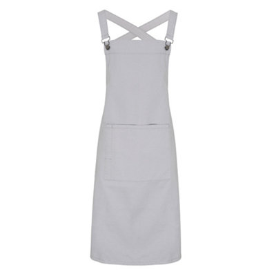 Premier (One Size, Silver) Cross Back Barista Bib Apron - Image 4