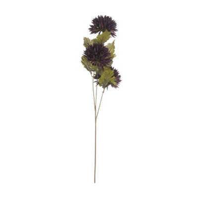 B&Q -  Artificial Chrysanthemum Single Stem Chocolate Brown (One Size)