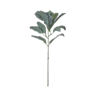 B&Q -  Artificial Lambs Ear Single Stem Green (One Size)