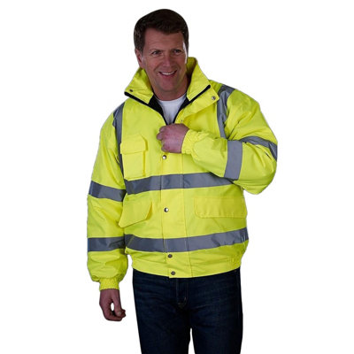 Grafters Unisex Hi-Visibility Waterproof Bomber Jacket from B&Q