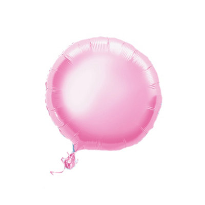 Unique Party Round 18In Foil Balloons (Pack Of 5) Pastel Pink (18In) from B&Q