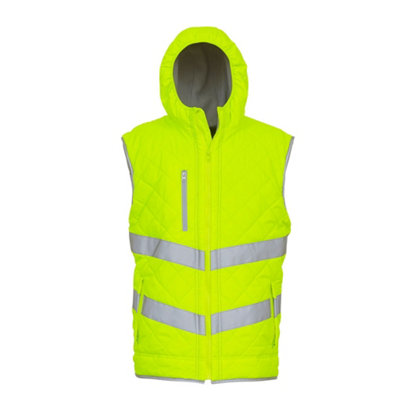 Yoko Unisex Adults Hi Vis Kensington Hooded Gilet (Pack Of 2) from B&Q