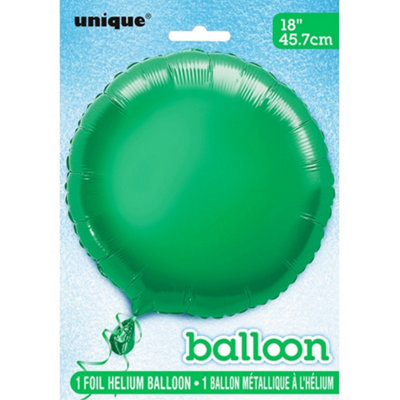 Unique Party Round Foil Balloon (Pack Of 5) Green (18In) from B&Q