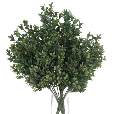 B&Q -  Artificial Faux Red Tipped Leaf Spray Green (One Size)